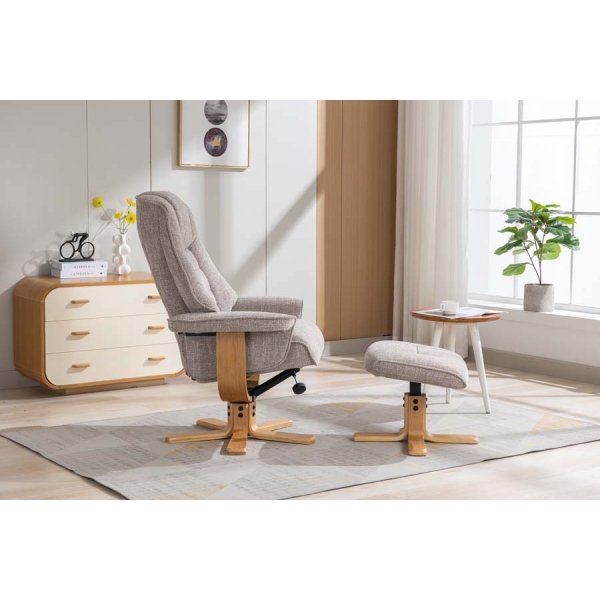 Global Furniture Alliance Sardinia Swivel Recliner and Footstool - Image 40