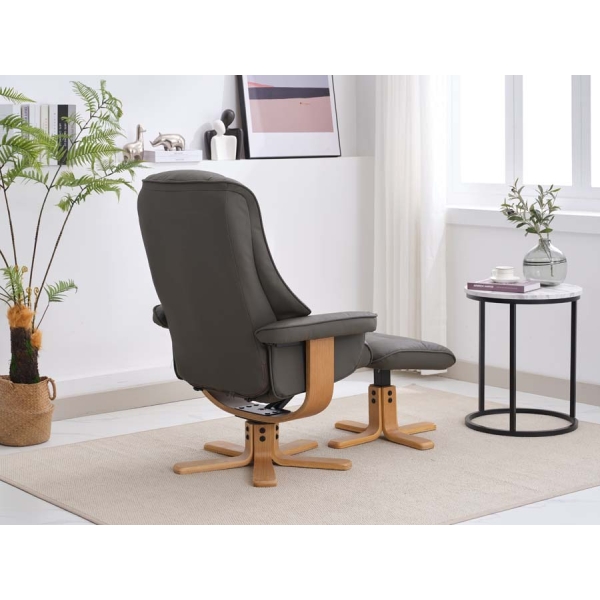 Global Furniture Alliance Sardinia Swivel Recliner and Footstool - Image 42