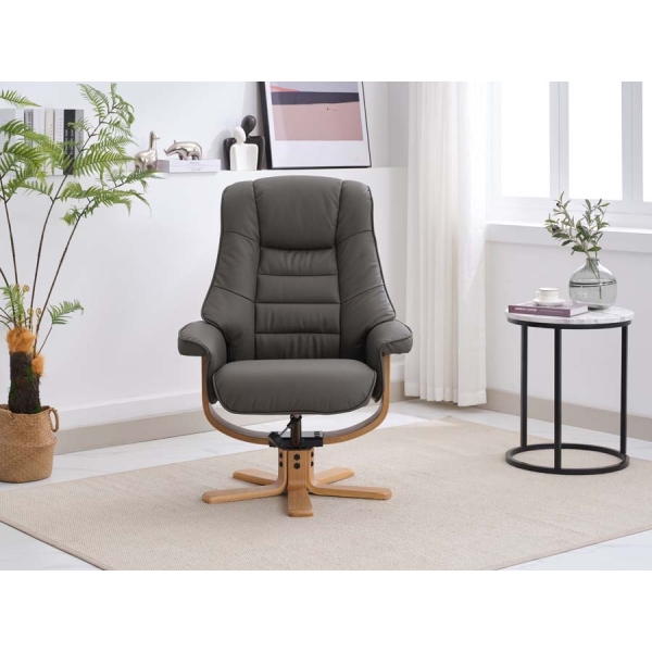 Global Furniture Alliance Sardinia Swivel Recliner and Footstool - Image 46