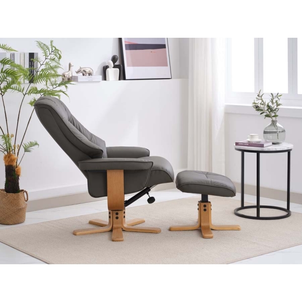 Global Furniture Alliance Sardinia Swivel Recliner and Footstool - Image 50