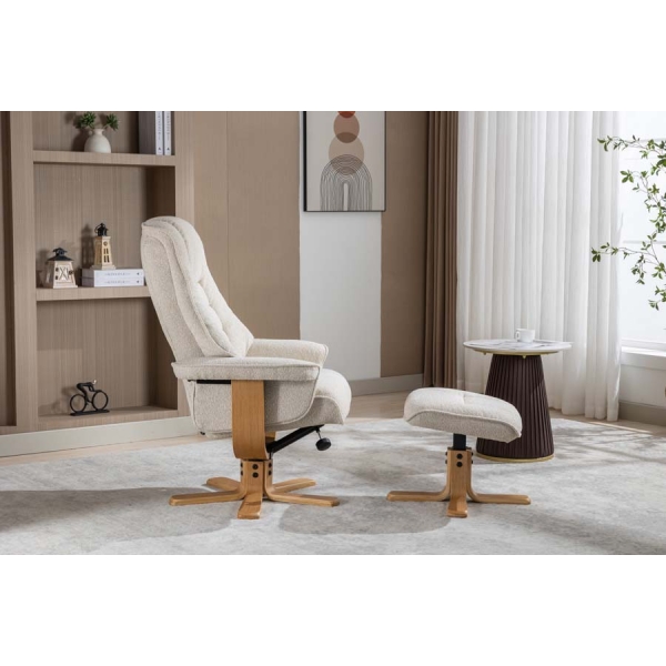 Global Furniture Alliance Sardinia Swivel Recliner and Footstool - Image 61