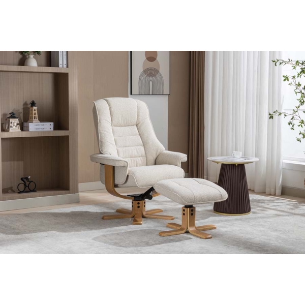 Global Furniture Alliance Sardinia Swivel Recliner and Footstool - Image 63