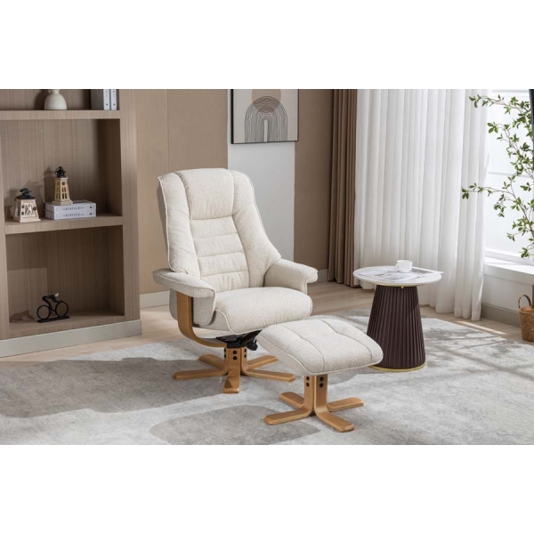 Global Furniture Alliance Sardinia Swivel Recliner and Footstool - Image 65