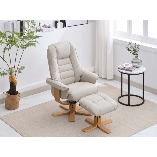 Global Furniture Alliance Sardinia Swivel Recliner and Footstool - Image 71