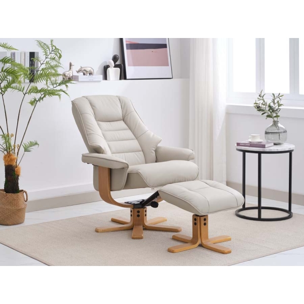Global Furniture Alliance Sardinia Swivel Recliner and Footstool - Image 80