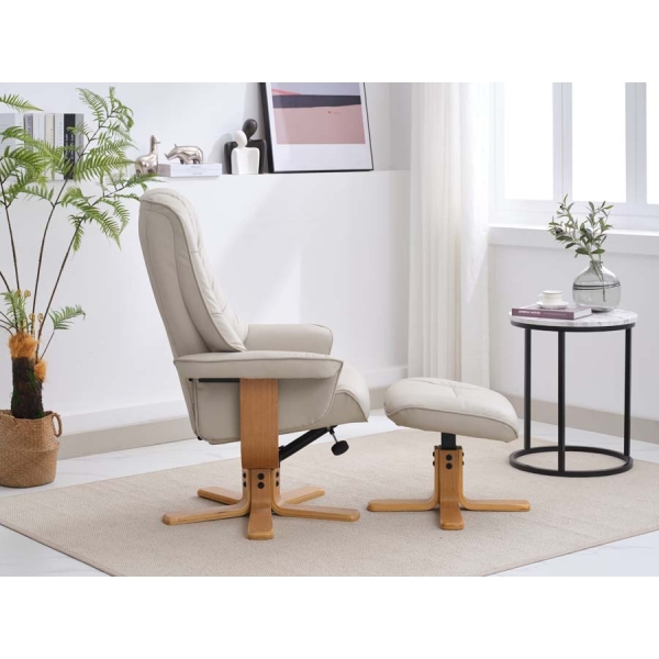 Global Furniture Alliance Sardinia Swivel Recliner and Footstool - Image 73