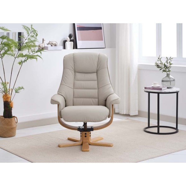 Global Furniture Alliance Sardinia Swivel Recliner and Footstool - Image 76