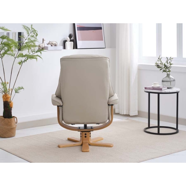 Global Furniture Alliance Sardinia Swivel Recliner and Footstool - Image 77