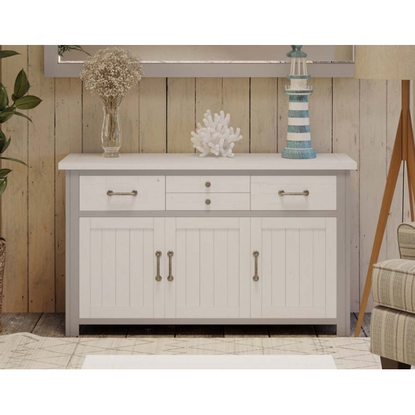 Baumhaus Greystone - Sideboard 3 Door / 4 Drawer