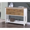 Baumhaus Splash of White - Sideboard / Console Table with wicker baskets