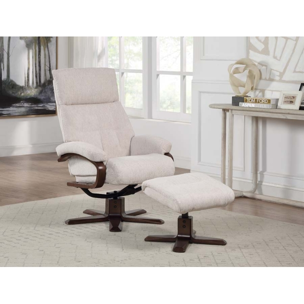 Global Furniture Alliance Vienna Swivel Recliner & Footstool - Available in 7 Colours - Image 3