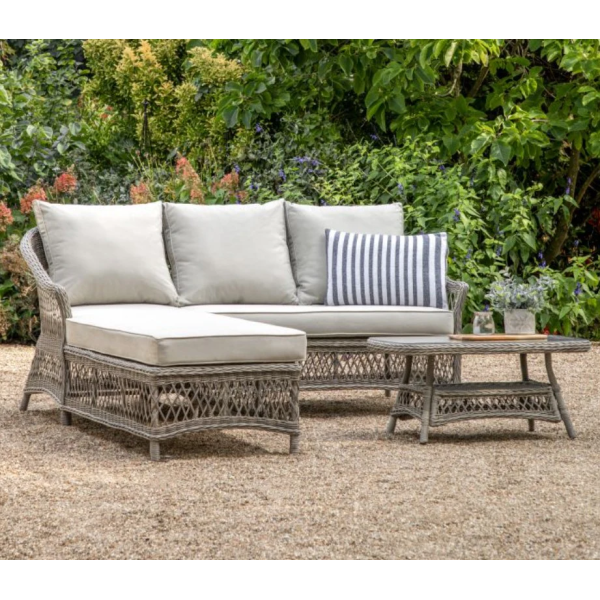 Gallery Interiors  Madone Chaise Set Stone
