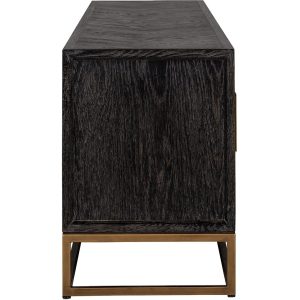 Richmond Interiors Blackbone 4 Door TV Unit - Brushed Gold