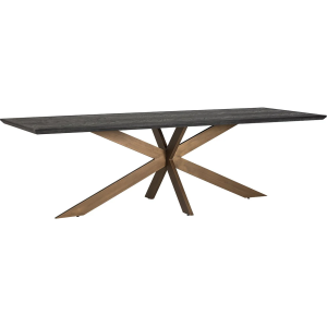 Richmond Interiors Blackbone Dining Table 260cm - Brass & Black