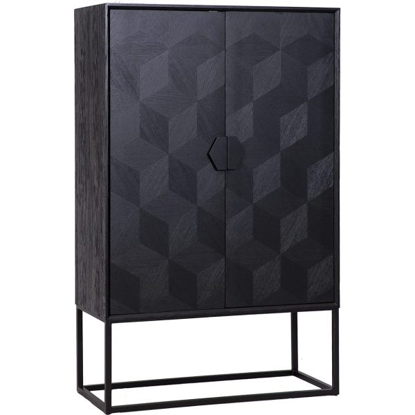Richmond Interiors Blax 2 Door Cupboard - Black