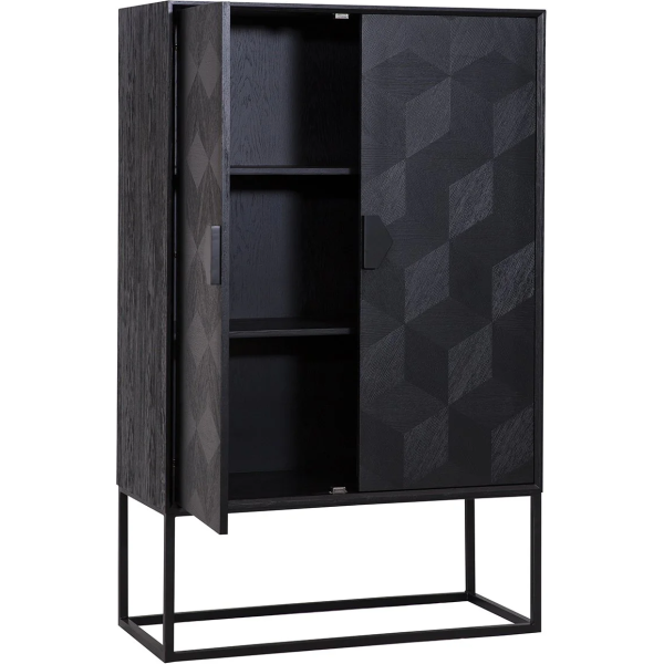 Richmond Interiors Blax 2 Door Cupboard - Black - Image 4