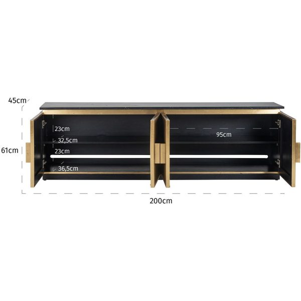 Richmond Interiors Ironville 4 Door TV-Unit - Image 5