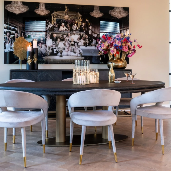 Richmond Interiors Oval Macaron Dining Table 235cm - Image 6