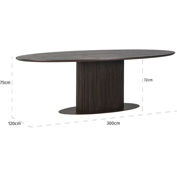 Richmond Interiors Luxor Oval Dining Table - 300cm - Image 5