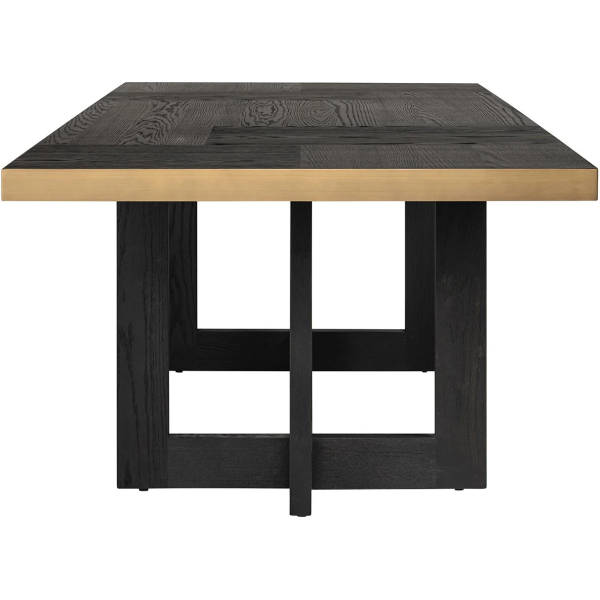Richmond Interiors Cambon Dining Table - Coffee Brown & Black - Small - Image 5