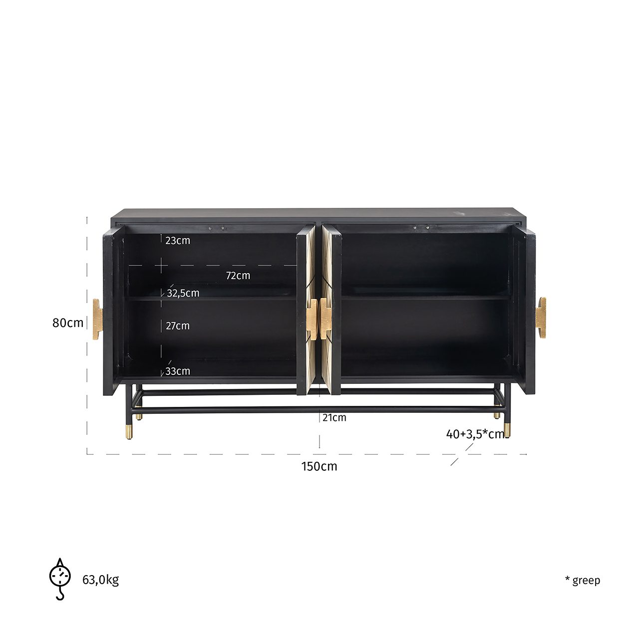 Richmond Interiors Novas Sideboard - Image 5