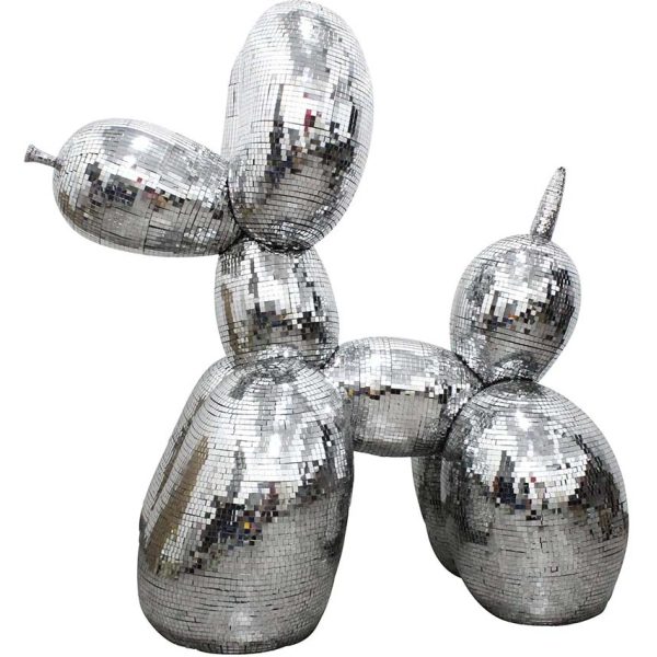 Richmond Interiors Mirrored Dog Large Ornament - Image 3