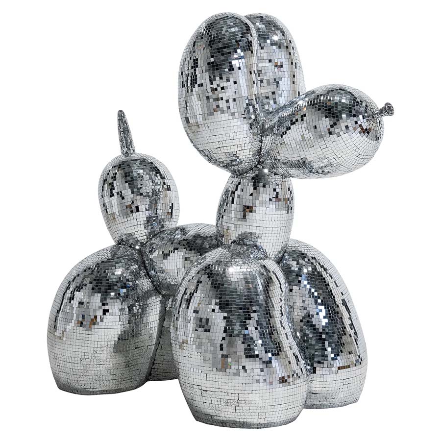 Richmond Interiors Mirrored Dog Large Ornament