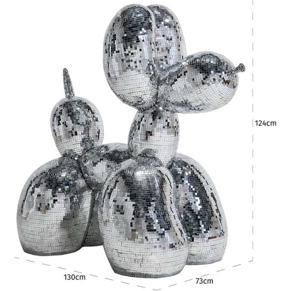 Richmond Interiors Mirrored Dog Large Ornament - Image 7