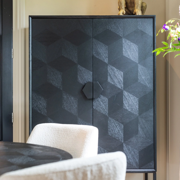 Richmond Interiors Blax 2 Door Cupboard - Black - Image 8