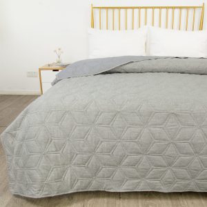 Malini Lombardi King Grey Quilt