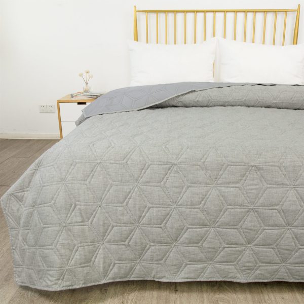 Malini Lombardi King Grey Quilt - Image 2