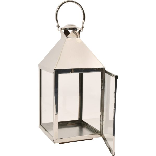 Libra Interiors Brompton Square Nickel Lantern - Image 3