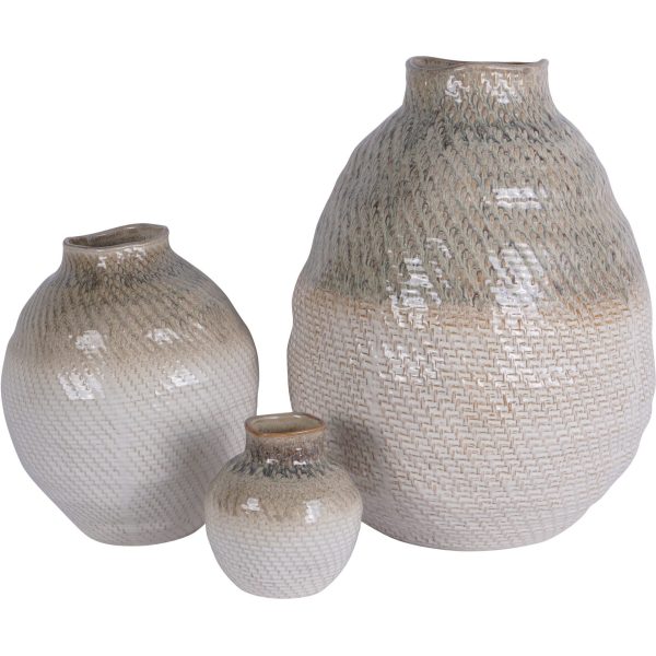 Libra Interiors Ceramic Woven Vase Extra Large - Image 7