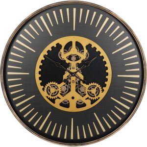 Libra Interiors  Palladium Wall Clock with Centre Moving Dials 100cm