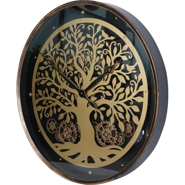 libra interiors  Viking Tree Wall Clock Moving Dials 80cm - Image 3