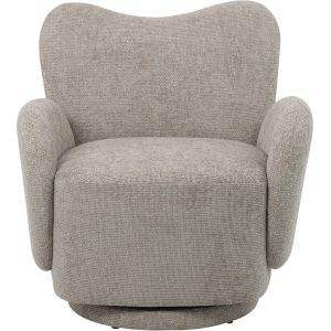 Libra Interiors Bingham Upholstered Swivel Chair Mink