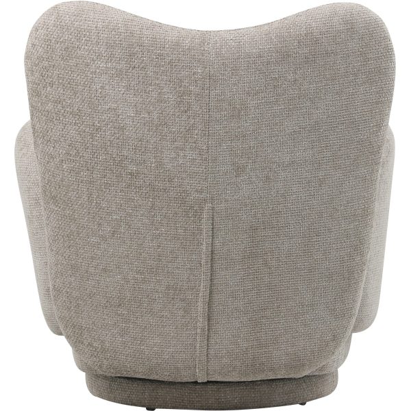 Libra Interiors Bingham Upholstered Swivel Chair Mink - Image 4