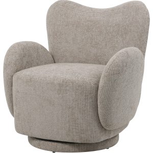 Libra Interiors Bingham Upholstered Swivel Chair Mink