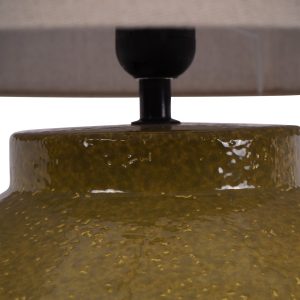 Libra Interiors  San Sebastian Terracotta Table Lamp Green
