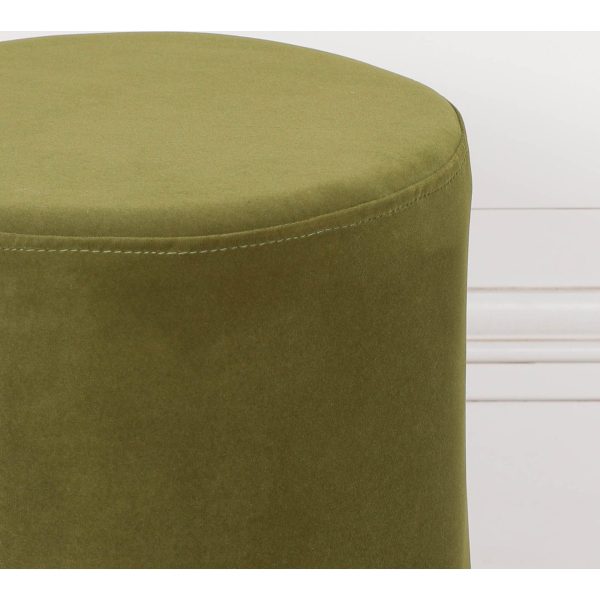 Olive Green Round Stool - Image 5