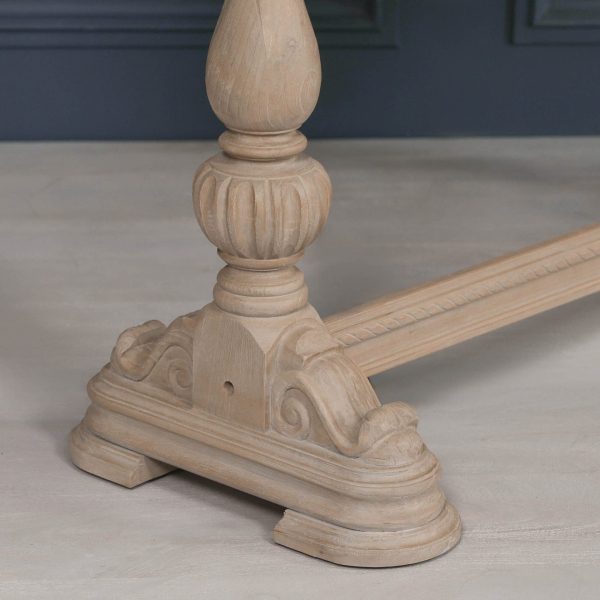 Rustic Wooden Intricate Carved Console with Drawer - Image 7