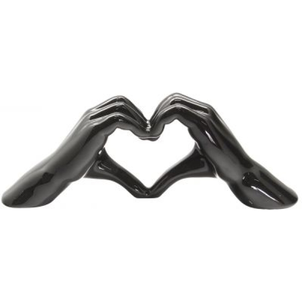 Zinc Home Heart Hands Black