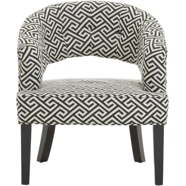 Fifty Five Avenue  Hyde Park Greek Key design Cutout Lounge Chair