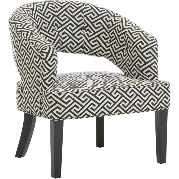 Fifty Five Avenue  Hyde Park Greek Key design Cutout Lounge Chair - Image 3