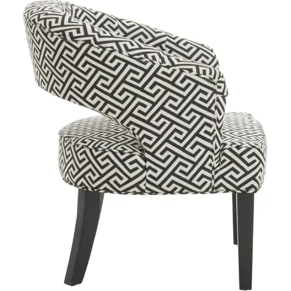 Fifty Five Avenue  Hyde Park Greek Key design Cutout Lounge Chair - Image 4