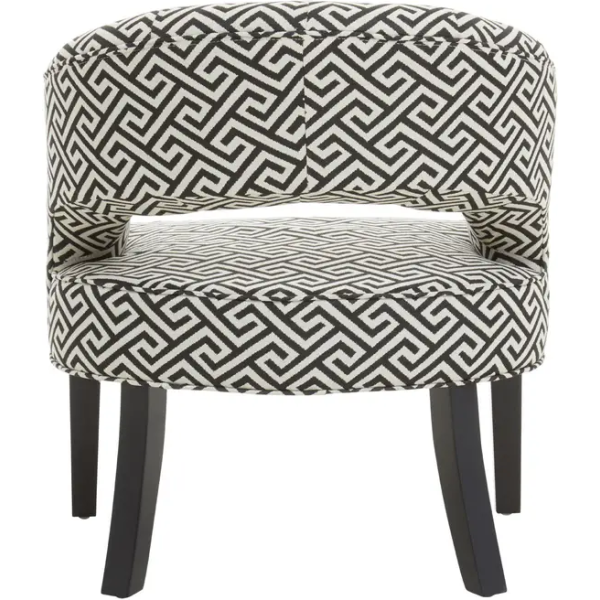 Fifty Five Avenue  Hyde Park Greek Key design Cutout Lounge Chair - Image 9