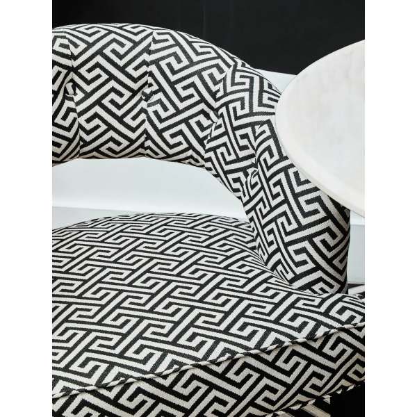 Fifty Five Avenue  Hyde Park Greek Key design Cutout Lounge Chair - Image 15