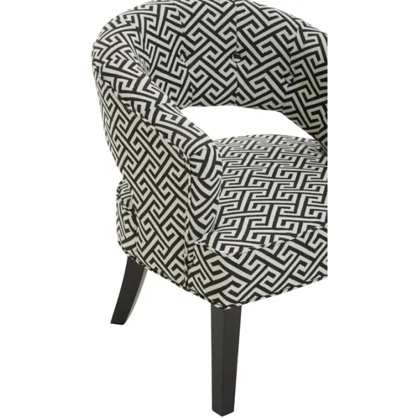 Fifty Five Avenue  Hyde Park Greek Key design Cutout Lounge Chair - Image 10