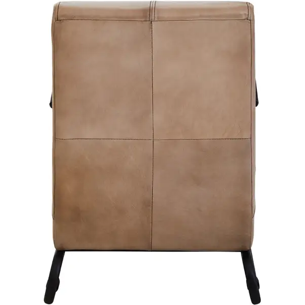 Fifty Five Avenue   Buffalo Grey Leather Armchair - Image 5