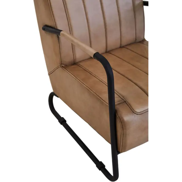 Fifty Five Avenue   Buffalo Grey Leather Armchair - Image 10